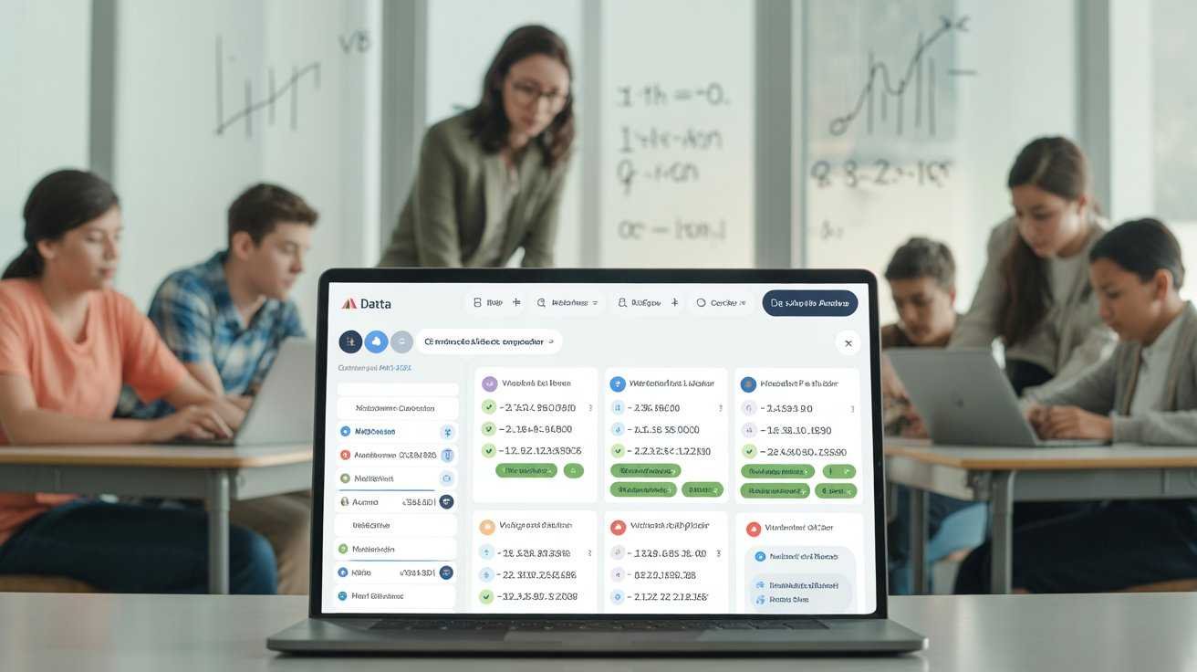Clean modern educational website interface for math